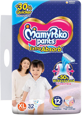 MamyPoko Pants Extra Absorb Xtra Large Diapers - XL(32 Pieces)