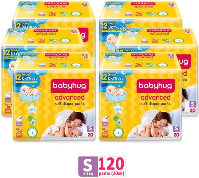 babyhug advanced Pant Style Diapers Small - 20 Pieces - (Pack of 6) - S(120 Pieces)