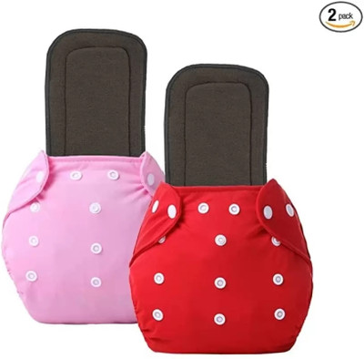 SKutirX Reusable Cloth Diapers,Adjustable Size with Insert Pads [4 pieces] -[BABY0155] - M - L(2 Pieces)