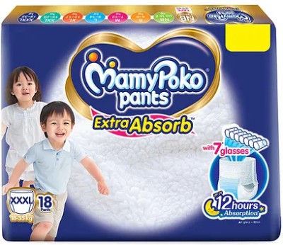 MamyPoko Extra Absorb Pants Style Baby Diapers - XXXL(18 Pieces)
