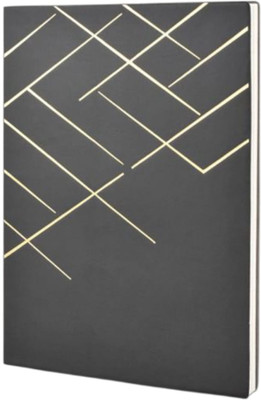 Pia Creations geometric pattern cover A5 Journal Single Line Ruled 192 Pages(Golden Black)