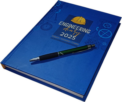 ShreeGanadhish 2025 Engineering Dairy / Executive / Planner /Organizer/Notebook|Month Cut Index B5 Diary Ruled 366 Pages(Blue)