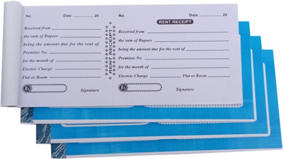 S P EDU RENT BILL BOOK 24X9 CM 50 Sheets Regular Note Pad Unruled 50 Pages(White, Pack of 3)