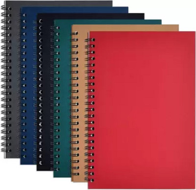 Peeplvalue Spiral Notebook A5 Note Book Ruled 80 Pages(Multicolor, Pack of 10)
