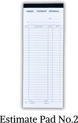 HOUSE OF COMMON Estimate Pad No.2 (10.5 cm x 28.0 cm) Regular Assorted Note Pad Ruled 160 Pages(White, Pack of 5)