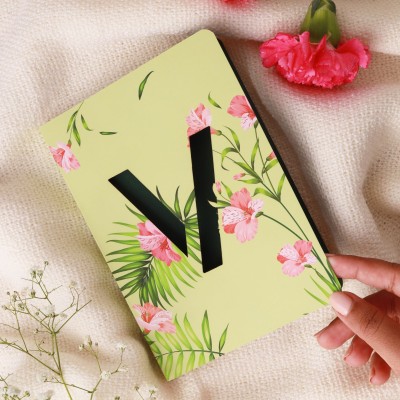 Doodle Initial V lasercut Notebook, B6 (6.69 X 4.72 X 0.5 Inches), 200 Pages, 80 GSM, Diary for Women B6 Notebook Ruled 192 Pages(MulticolorV)