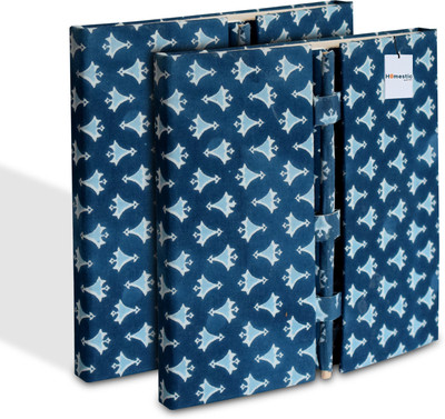 HOMESTIC Handicraft Notebook A5 Diary Plain Page 100 Pages(Blue, Pack of 2)