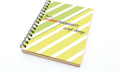 snow crafts Wiro Bound A5 Diary Plain sheets 144 Pages(GRN/YLW)
