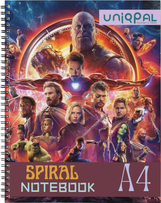 UNIQPAL SET OF 1 A4 Notebook RULED 200 Pages(Multicolor)