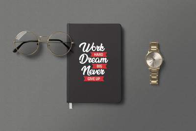 AccuPrints Work hardbound Diary A5 Diary Ruled 200 Pages(Multicolor)