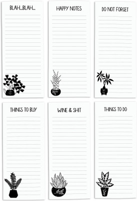 Inkdotpot Notepad Regular Note Pad Unruled 6 Pages(Black, Pack of 6)