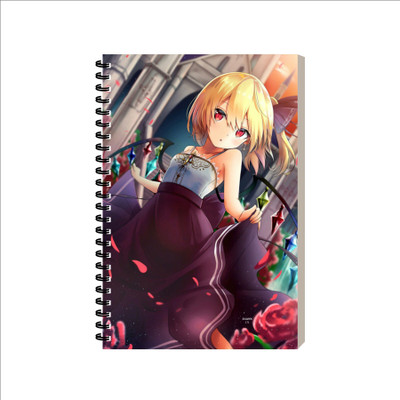 ESCAPER Flandre scarlet Anime Cartoon Diary, Notepad For Writing, Spiral Notebook A5 Diary Ruled 160 Pages(Flandre scarlet)