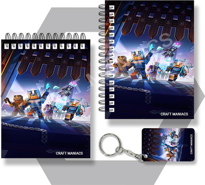 craft maniacs MINECRAFT A6 NOTEBOOKS A6 Notebook UNRULED 100 Pages(Purple)