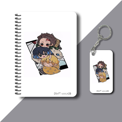craft maniacs DEMON SLAYER 2023 NOTEBOOK COLLECTION A5 Notebook RULED 160 Pages(White)