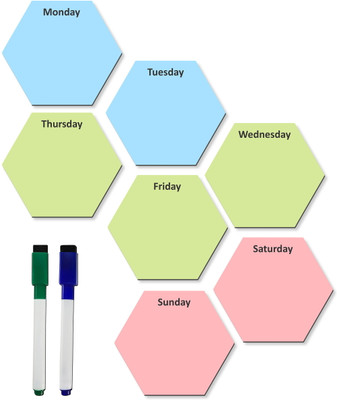 Raptech Grocery Shopping List Acrylic Fridge Magnet Board Planner with Marker (11716) Regular Planner Ruled 1 Pages(11716)