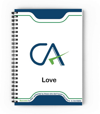 epheriwala CA Love / Notebook for Chartered Accountant A5 Diary Unruled 140 Pages(Red)