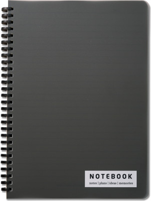 Doodle Soft Ring Spiral Wiro Notebook for Comfortable Writing | B5 Note Book Ruled 160 Pages(Black)