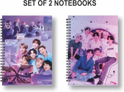 craft maniacs SET OF 2 A5 Note Book RULED 160 Pages(BTS LOVER BOY & OTHER SET OF 2 NOTEBOOKS, Pack of 2)