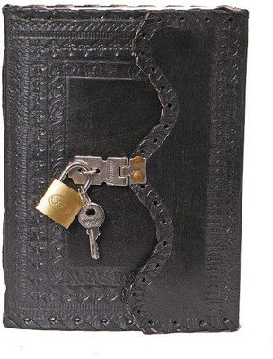 Anshika International lock diary A5 Journal unruling 100 Pages(Black)