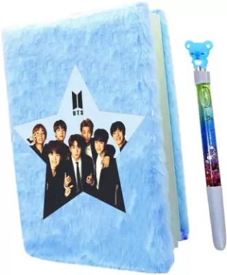 Rockjon Side Ruled Notebook with Water Pen Best Return Gift Festival Gift for Kids A5 Notebook Ruled 160 Pages(Blue)