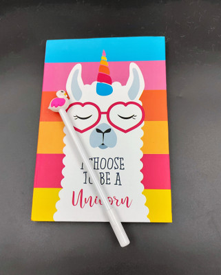 Paper Bear Unicorn A4 Diary ruled 160 Pages(Multicolor, Pack of 2)
