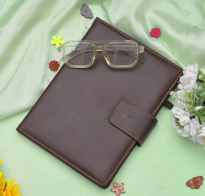 SPM PU Leather Executive Diary, Professional Office Diary With magnetic lock A5 Diary Ruled 200 Pages(Brown)