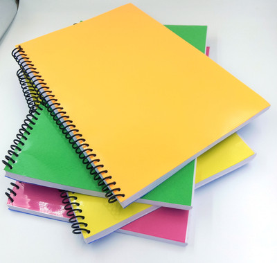 PerDay Spiral Notebook A4 Size 200 Pages Unruled White Plain Page Soft Cover A4 Notebook Unruled 200 Pages(Multicolor, Pack of 4)