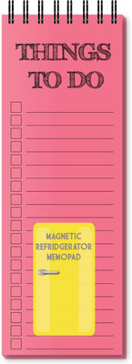 Nourish Things To Do Magnetic Refrigerator_DRY Regular Memo Pad Ruled 50 Pages(Peach)