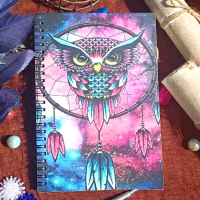 tarun craft Eco Friendly Unruled Handmade Paper Made of Cotton Rags Lucky Owl Paper A5 Diary Unruled 100 Pages(Multicolor)