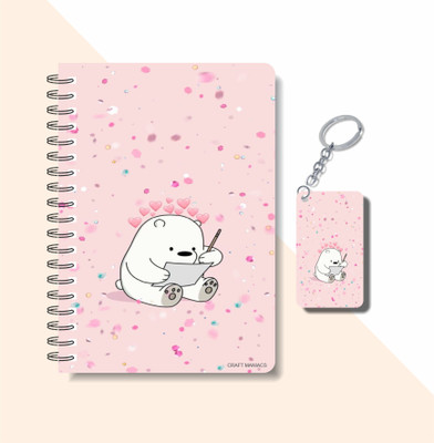 craft maniacs BARE BEARS 2023 COLLECTION A5 Notebook RULED 160 Pages(Multicolor)