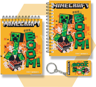 craft maniacs MINECRAFT A6 NOTEBOOKS A6 Diary UNRULED 100 Pages(Purple)