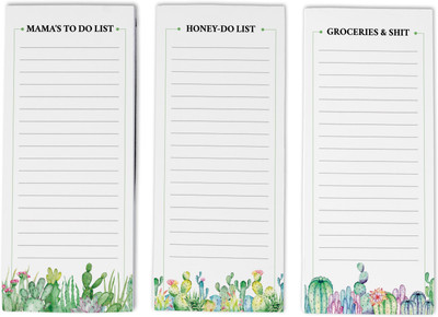 Inkdotpot To-Do List Notepads Regular Note Pad Unruled 150 Pages(Green, Pack of 3)