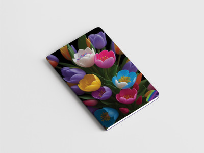 RJPRINTS Designed Stapled Notebooks A5 Notebook Plain 100 Pages(Multicolor)