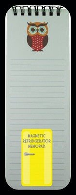 Nourish Owl - Magnetic Refrigerator_DRY Regular Memo Pad Ruled 50 Pages(White)