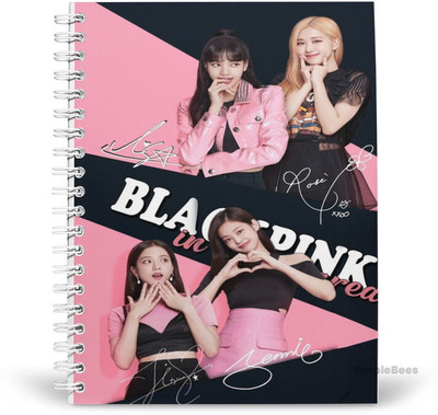 PurpleBees BlackPink Special Diary A5 Diary Unruled 160 Pages(Multicolor)