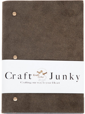 CRAFT JUNKY Leather A5 Diary Unruled 204 Pages(Grey)