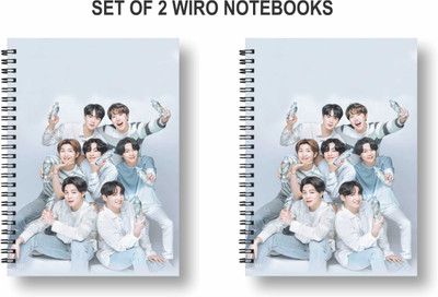 3DS Notebook A5 Diary Ruled 144 Pages(White, Multicolor, Pack of 2)