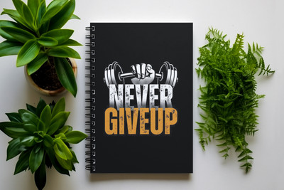 Graphic Word Motivational Notebook A5 Notebook unrulled 160 Pages(White)