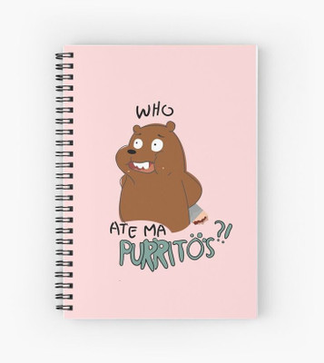craft maniacs BARE BEARS 2023 COLLECTION A5 Notebook RULED 160 Pages(Multicolor)