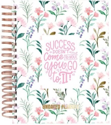 The June shop Undated Yearly Planner Girl We Totally Can 2024 Collection Ultimate Sticker Book-size Planner Unruled 286 Pages(White)