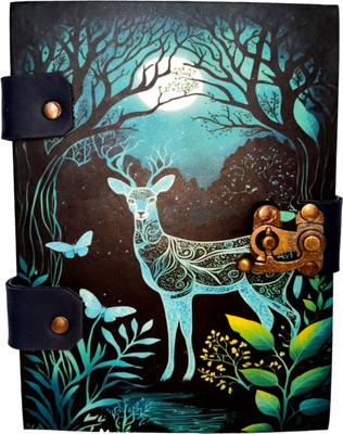 Design Dimension Handicraft handmade cardboard printed paper diary A5 Notebook Unruled 200 Pages(Multicolor)