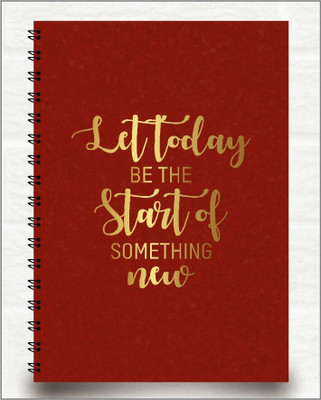RLanyard Spiral-wiro bound, A5 Notebook unruled/plain, Notebook for Students 150 Pages(Maroon)