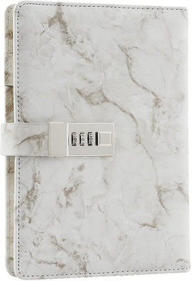 KIZJORYA To do List Regular Diary Single Rule 192 Pages(White Marble)