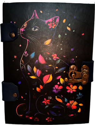 Design Dimension Handicraft handmade cardboard printed paper diary A5 Notebook Unruled 200 Pages(Multicolor)