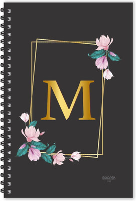 ESCAPER M letter diary (Ruled - A5), M initial Diary, M alphabet diary A5 Diary Ruled 160 Pages(Multicolor)