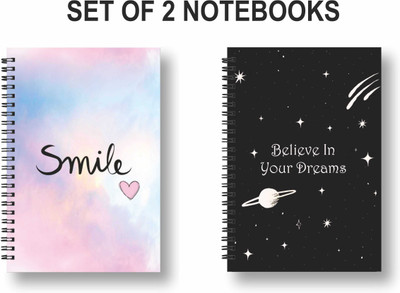 ROT RIX combo of 2 Notebooks A5 Diary Ruled 144 Pages(Multicolor, Pack of 2)