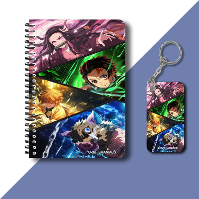 craft maniacs DEMON SLAYER 2023 NOTEBOOK COLLECTION A5 Diary RULED 160 Pages(White)