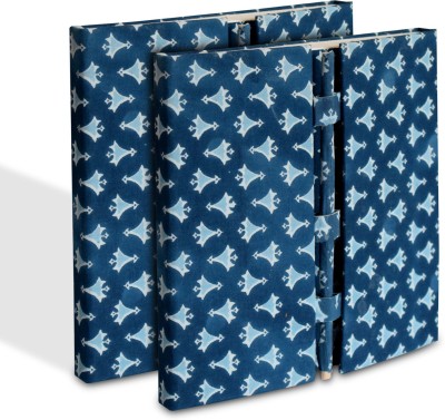 KUBER INDUSTRIES Handicraft Notebook A5 Diary Plain Page 100 Pages(Blue, Pack of 2)