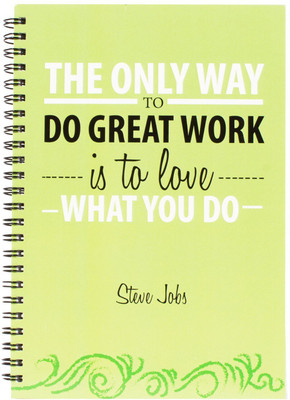 FUNCART Love What You Do Spiral A5 Notebook One Sided Ruled 160 Pages(Multicolor)