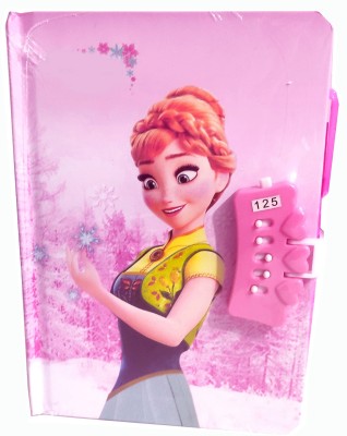 TECHNOCHITRA Angel Printed Password Lock A5 Notebook Single 80 Pages(Pink)